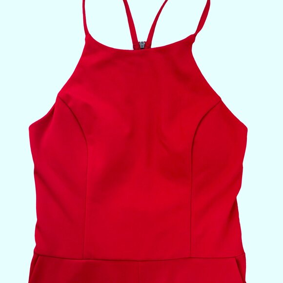 NWT Speechless Lace Back Jumpsuit, Red, Size Medium - Picture 4 of 7